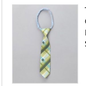 Trendy Ties Green & Blue Plaid Necktie. Size: 2T-4T
